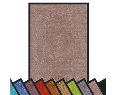 casa pura Alfombra Atrapa Suciedad - Felpudo Entrada Casa | Rhine | Exterior & Interior | Lavable | Elegantes y duraderos (Marrón Claro, 90x150cm)