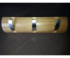 B-WARE ganchos para ropa plegable perchero de madera/de madera de pino de metal/cromo mate con 3 gancho plegable 300 x 86 x 31 mm