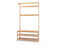 YYHSND Color natural Longitud 50 cm Pasillo simple Zapatero de pasillo Estante de bastidor Estante de zapato de bastidor Colgador de combinación Combinación de zapato Banqueta de salón 170 x 31 x 90 c