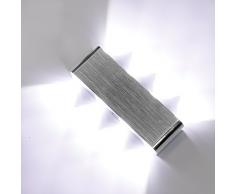 KAWELL Moderno Luz de Pared LED Apliques de Pared Aluminio Lámpara de Pared LED Interior para Dormitorio, Pasillo, Sala de Estar, Escaleras, KTV, Blanco LED de 16W