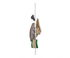 SoBuy Perchero Metal, Sistema de Perchero Extensible (214cm-275cm), 6 Ganchos, FRG159-W, ES