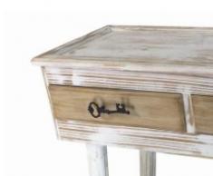 Angulo Interiores Consola/recibidor / Escritorio de Madera Envejecida con 2 cajones. Estilo rústico.