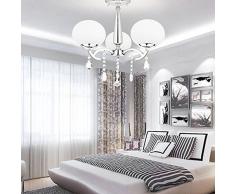 ALFRED Elegante moderna Candelabro de Cristal con 3 Luces (acabado cromado) ,Techo luz,montaje empotrado,Hallway,Bedroom, Living Room
