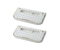 TOPBATHY 4Pcs Soporte de Zapato de Pared de Plástico Zapatillas Plegables Montadas en La Pared Estante Organizador de Zapatos Adhesivos Perchas para El Hogar (Blanco)