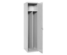 Taquilla profesional desmontada 1 cuerpo 1 puerta con divisor dentro Gris/Gris Simonrack 1800x400x500 mms - Taquilla industrial - taquilla de vestuario