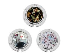 Yojoloin 3 Piezas colgadores Plegables de Gancho para Colgar Ganchos de Mesa Gancho para Colgar Regalos para Mujeres Bolsos de Compras (3 Pack)