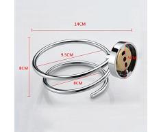Sweton Soporte de secador Pelo de Acero Inoxidable,Ideal para el baño, Incluye un Gancho de Pared para el Enchufe