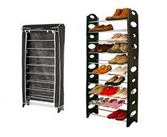 Generic dyhp-a10-code-3865-class-1 -- 10 niveles W protectora ver de almacenamiento organizador estante r ella 30 par y Sto zapatero con K Wit Estabilizador Soporte R zapatos – -dyhp-uk10 – 160819 – 1546