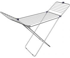 Gimi Tender Tendedero de pie de Aluminio y Acero, 20 m de Longitud de tendido