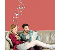 Espejos Pared Decorativos Mariposas Decorativas 3d 30x Mariposa Combinación Decoración del Hogar Plata