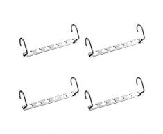 gotyou 4 Piezas Percha de Acero Inoxidable de Metal,Percha Mágica Metal,Percha Plegable Gancho de Suspensión,Percha Multifuncional,Artículos para el Hogar para Ahorro de Espacio