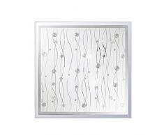 Ideal Lux OCEAN PL3 iluminación de techo Blanco E27 - Lámpara (Blanco, Salón, Plaza, Cepillado, Vidrio, IP20)