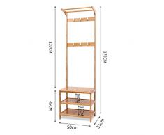 YYHSND Color natural Longitud 50 cm Pasillo simple Zapatero de pasillo Estante de bastidor Estante de zapato de bastidor Colgador de combinación Combinación de zapato Banco de sala de estar 170 x 31 x