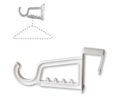 Hangerworld 6 Ganchos Percheros para Puerta Plástico Blanco para Colgar del Canto de la Puerta