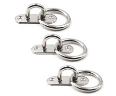 SeeRaphee Anclaje Techo Pared Gancho con Anillo para Entrenamiento de Suspensión,Yoga Columpios 304 Acero Inoxidable 1/4 6mm