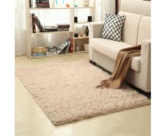 Ommda Alfombras Salon Pelo Largo de habitacion Rectángulo Modernas Light Camel 50x120cm