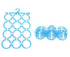Demarket Gancho plegable Con 12 anillos-Azul