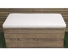 AD servicios Baúl/Banco de Madera tratada con cojín para el Exterior. Totalmente Montado (Cojín 80x40)
