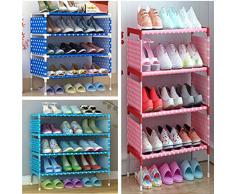 benbroo 5 Tier zapatero organizador de almacenamiento a prueba de soporte organizador de zapatos estante de almacenamiento fácil de montar