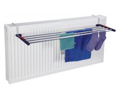 Leifheit Quartett 42 - Tendedero colgantes para radiador de acero inoxidable, 61.4x3.9x27.9 cm, color azul y plata
