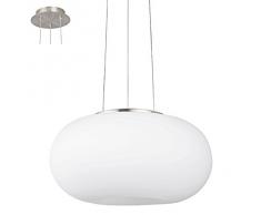 Eglo 86814 E27 Níquel iluminación de techo - Lámpara (Dormitorio, Cocina, Salón, Níquel, IP20, Cepillado, Blanco, Alrededor)