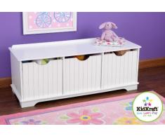 KidKraft Estantería para juguetes de madera Nantucket - blanco