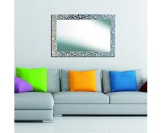 Lienzos Levante Espejo Decorativo baño/recibidor, Madera, Blanco, 116 x 76 cm
