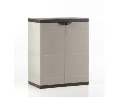 Plastiken M282968 - Medio armario de resina 2 puertas plastek 88 x 70 x 44 cm