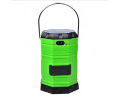 BW Zoom energía Solar LED lámpara linterna portátil Lighting LED gancho para tiendas de campaña de pesca luz lámpara de deportes al aire libre ---Verde