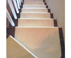 QFFL Bronce claro / color liso / tapete de escalera / resistente al desgaste Estera antideslizante / engrosamiento de alfombra de escalera / tapete Escalera paso estera ( Tamaño : B )