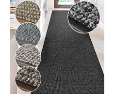 casa pura Alfombra del Salón - Alfombra del Pasaje | Alfombra Rizada Moderna | para Cocina, Pasillo, Pasaje, Dormitorio | Carlton - Antracita (66x100 cm)