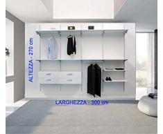 Cabina armario de calidad tipo vestidor,de aluminio anodizado-