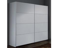 Habitdesign ARC180BO - Armario dos puertas correderas, color Blanco Brillo, dimensiones 200cm (alto) x 180cm (ancho) x 63cm (fondo)