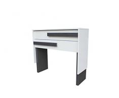 Gomueble 0665075 - Zapatero, ideal para pasillos o como mueble recibidor, color eco y blanco