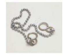 Fregadero/cadena 30,48 cm cromado con ganchos (300 mm)