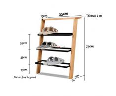 Organizador para Zapatos Creativo apoyado contra la pared Zapatero Inicio Multi-capa Simple Zapatero Expositor Soporte de muebles de moda Decoración Estante de Zapatos de Entrada ( Color : Brown )