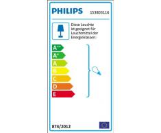 Philips myGarden Creek - Aplique de exterior sin sensor, empotrado, casquillo gordo E27, bombilla no incluida, 23.5 cm, color blanco