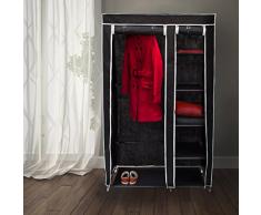 Relaxdays Armario/ropero/Guardarropa, Negro