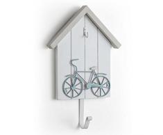 BRANDANI-Perchero Madera DM, Llavero Passeggiandoinbicicletta Color Blanco