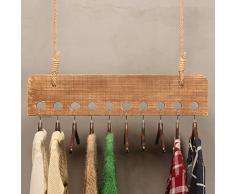 Perchero Retro Tienda de Ropa Estante de exhibición en Las Perchas de Pared Estante de exhibición Colgante de Tela en el Techo (Tamaño : 100cm)