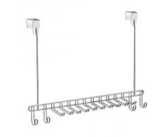 InterDesign Classico - Colgador para cinturones y corbatas (ganchos para colgar en una puerta), cromado