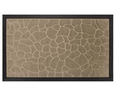 Deco Tapis - 1740252, Tapete De Entrada Rectangulo, 45 X 75 Cm, Galets, Alfombra De Entrada, Beige