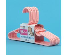 Hangerworld - Perchas De Plástico Para Niños Con Barra, Color Rosa, 29 cm, 80 Unidades