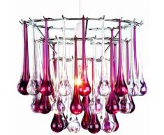 Lighting Web - Lámpara de techo (acrílico), diseño de lágrimas, color violeta y transparente