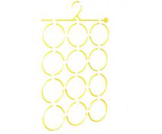 Demarket Gancho plegable Con 12 anillos-Amarillo