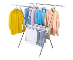 XQY Rack de Secado Perchas Airer Rack Tipo de Piso Plegable Interior para el hogar Aerodinámica Ropa para bebés Rack de Secado rápido Balcón Banco de Sol Bastidor para Ropa