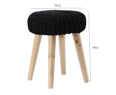 Otomanas Reposapiés Calidad Premium Cómoda Reposapiés tapizados Silla de vestuario de punto de lana Cambio de banco de zapatos Tienda de ropa Cambio de ropa Dormitorio de banco Sala de estar Cambio de