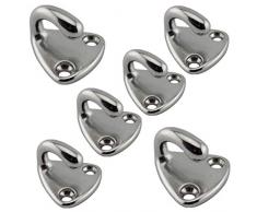 Paraphee 316 - Ganchos para Colgar Abrigos (Acero Inoxidable, antiturbulencia), Half Ring Hook