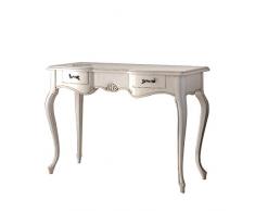 Mesa Consola de recibidor en Madera Maciza, Mesa Consola con 2 cajones de Estilo clásico, Mesa Consola Artesanal Hecha por Artesanos Italianos