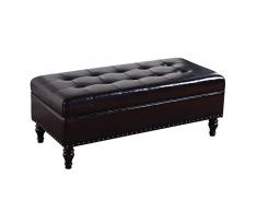 banco Cabina de Estilo Europeo Taburete de Cama Sofá Taburete Cambio de Sala Zapatos Cuero de imitación PU Tienda de Ropa Zapatería Vestuario Guardarropa Reposar Taburete Resisten